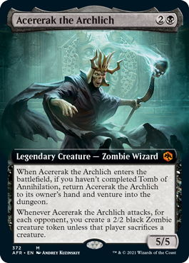 087)《アーチリッチ、アサーラック/Acererak the Archlich》[AFR] 黒R