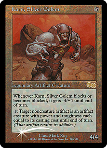 Foil】《銀のゴーレム、カーン/Karn, Silver Golem》(アリーナ)[USG-P