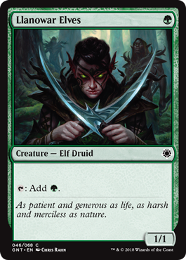 Foil】(429)□ショーケース□《ラノワールのエルフ/Llanowar Elves