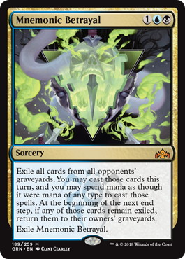 Foil】《記憶の裏切り/Mnemonic Betrayal》[GRN] 金R | 日本最大級 MTG