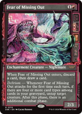 136)《逸失への恐怖/Fear of Missing Out》[DSK] 赤R | 日本最大級 MTG