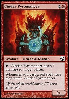 燃えがらの紅蓮術士/Cinder Pyromancer》(DoP)[Mマーク] 赤C | 日本