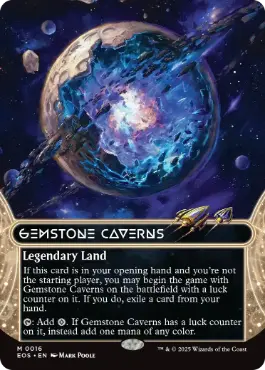 016)□ボーダーレス□《宝石の洞窟/Gemstone Caverns》[EOS] 土地R