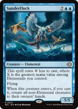 Foil】(074)《刻み群れ/Sunderflock》[ECL] 青R | 日本最大級 MTG通販