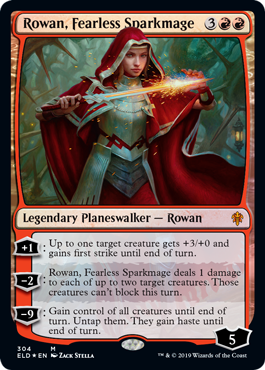 304)《不敵な火花魔道士、ローアン/Rowan, Fearless Sparkmage》[ELD