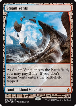 Foil】《蒸気孔/Steam Vents》[EXP] 土地R | 日本最大級 MTG通販サイト