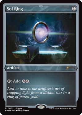 ダブルレインボウ・Foil】《太陽の指輪/Sol Ring》(BOXプロモ)[流星