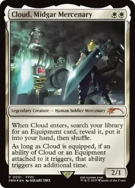 MTG FF ミッドガルの傭兵、クラウド 日本語 チョコボトラックfoil