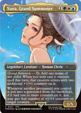 Foil】□ボーダーレス□《大召喚士、ユウナ/Yuna, Grand Summoner