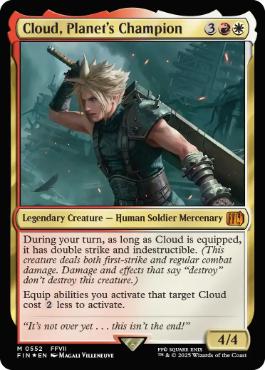 Foil】(552)《星の勇者、クラウド/Cloud, Planet's Champion》[FIN] 金