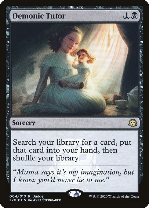Foil】《悪魔の教示者/Demonic Tutor》(2020年版)[ジャッジ褒賞] 黒