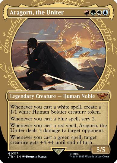 Foil】(317)□ショーケース□《統一王、アラゴルン/Aragorn, the