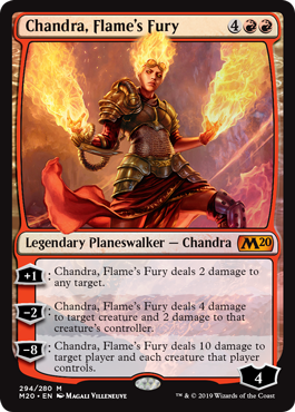 Foil】《炎の憤怒、チャンドラ/Chandra, Flame's Fury》[M20] 赤R