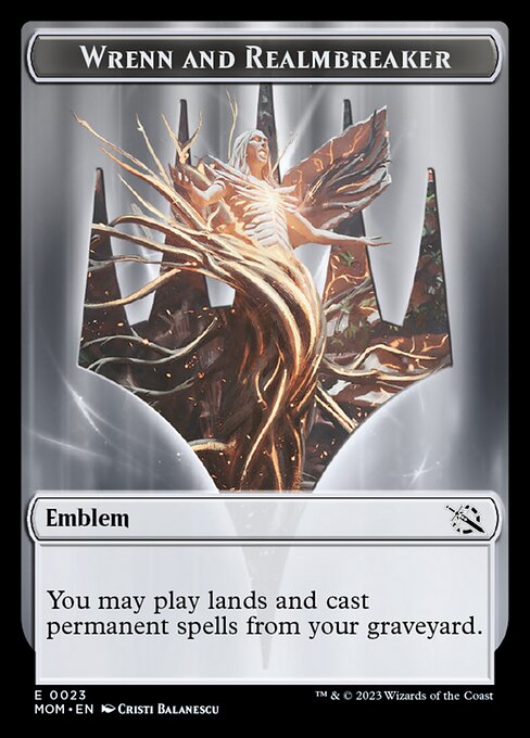 Foil】(023)《紋章（レンと次元壊し)/Emblem Wrenn and Realmbreaker