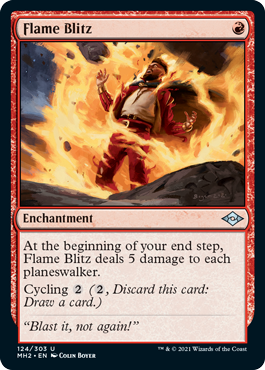 124)《火炎の襲撃/Flame Blitz》[MH2] 赤U | 日本最大級 MTG通販サイト