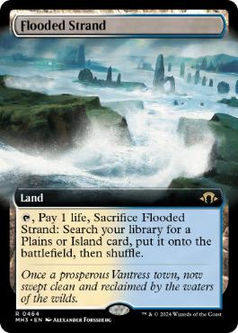 MTG 溢れかえる岸辺 Flooded Strand NM x4 ボーダーレス mtg 溢れ