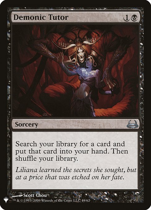 Foil】《悪魔の教示者/Demonic Tutor》(2020年版)[ジャッジ褒賞] 黒