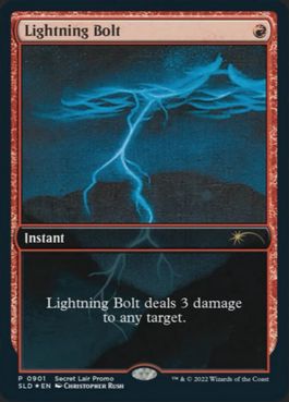 Foil】(901)□フルアート□《稲妻/Lightning Bolt》[SLD] 赤R | 日本