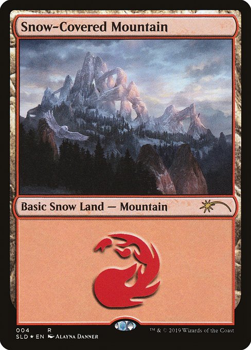 Foil】(004)《冠雪の山/Snow-Covered Mountain》[SLD] 土地L | 日本