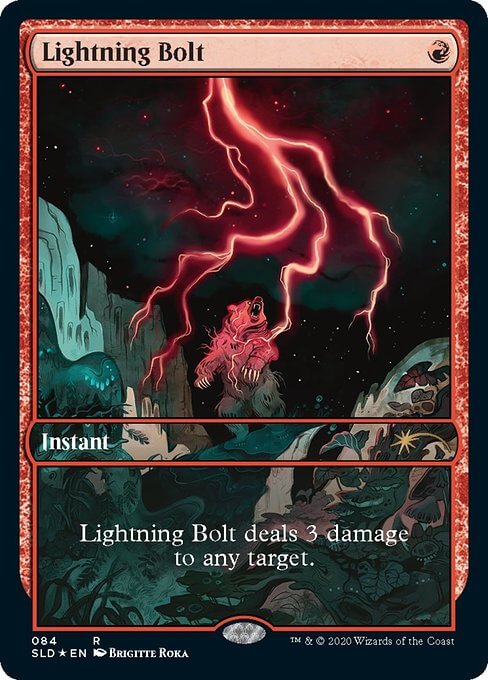 Foil】(084)□フルアート□《稲妻/Lightning Bolt》[SLD] 赤R | 日本