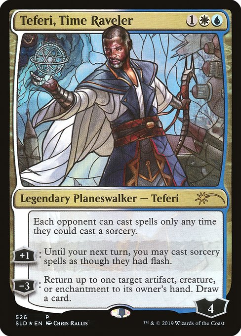 Foil】(526)《時を解す者、テフェリー/Teferi, Time Raveler》[SLD] 金