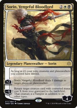 復讐に燃えた血王、ソリン/Sorin, Vengeful Bloodlord》[WAR] 金R