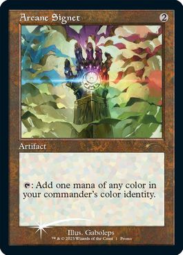 Foil】□旧枠□《秘儀の印鑑/Arcane Signet》(PBドラフトプロモ)[流星