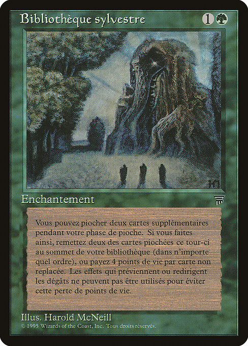 □黒枠□《森の知恵/Sylvan Library》[4EDBB] 緑R | 日本最大級 MTG