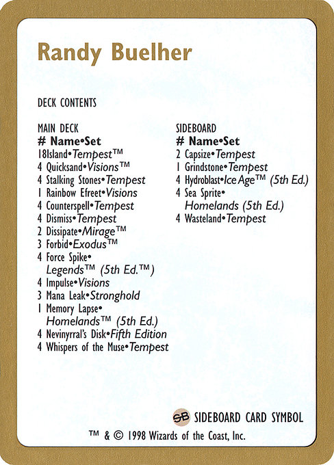 World Championship Decks 1998の商品検索 | 日本最大級 MTG通販サイト