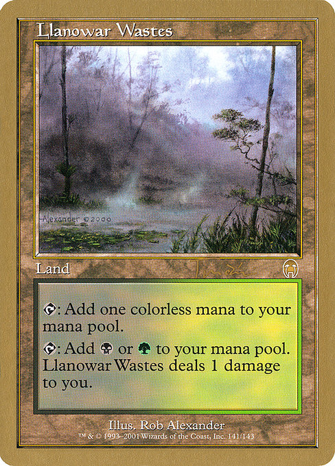 買取：【金枠】《ラノワールの荒原/Llanowar Wastes》[WC01] 土地 Jan
