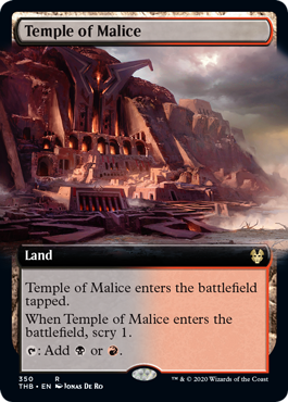 350)□拡張アート□《悪意の神殿/Temple of Malice》[THB-BF] 土地R