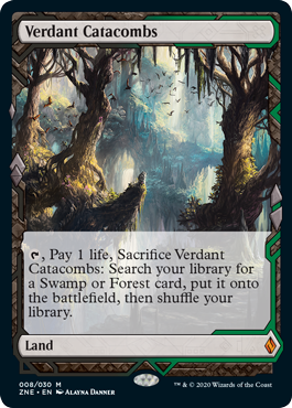 Foil】(440)□旧枠□《新緑の地下墓地/Verdant Catacombs》[MH2-BF