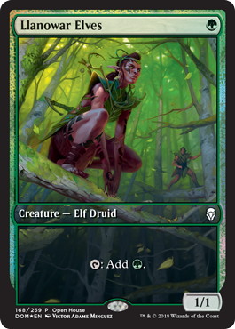 Foil】《ラノワールのエルフ/Llanowar Elves》(Open House)[DOM-P] 緑C