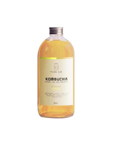 Lemon Ginger Kombucha | Refreshing & Healthy Sparkling Drink