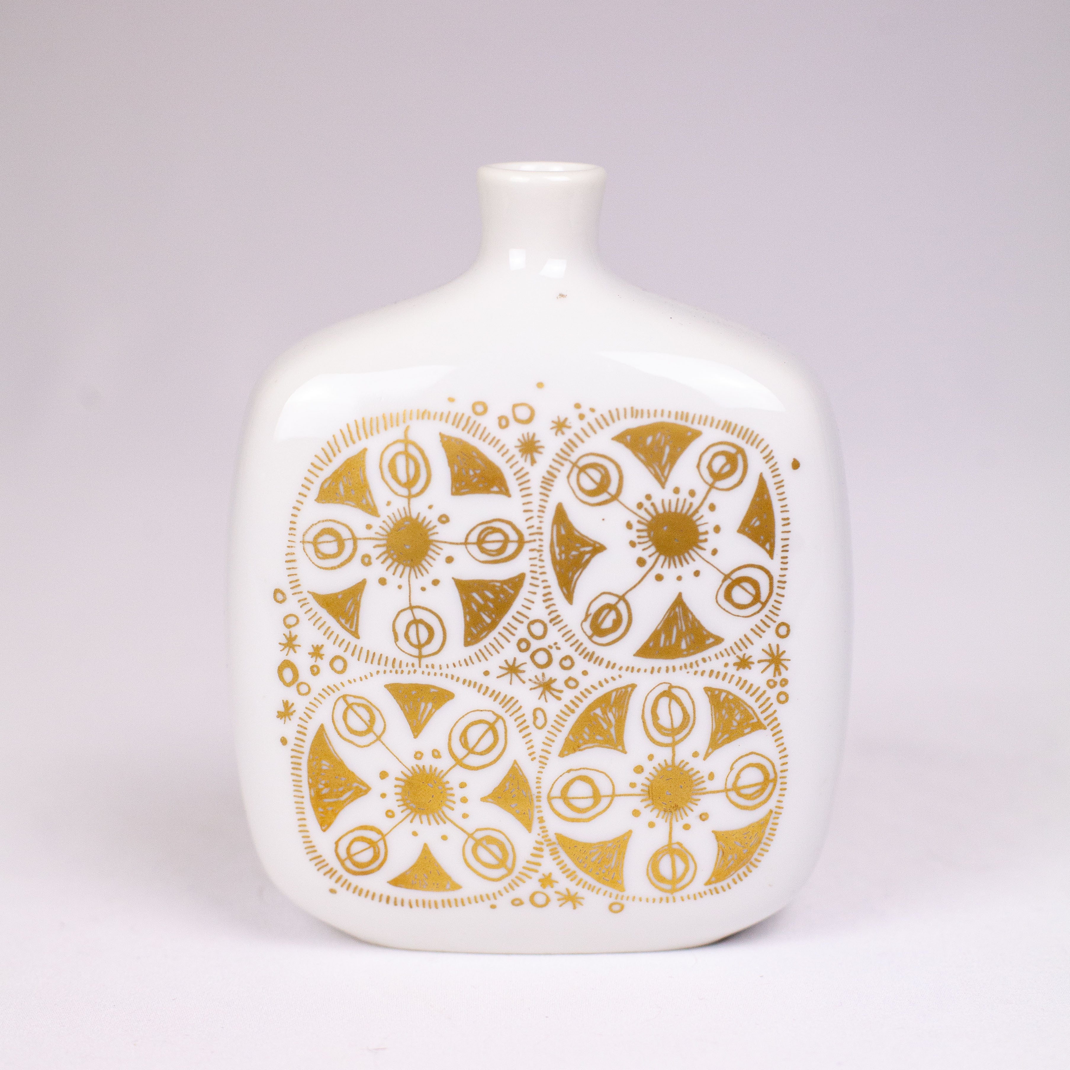 Porsgrund Norway Vintage Porcelain Vase, Scandinavian Design