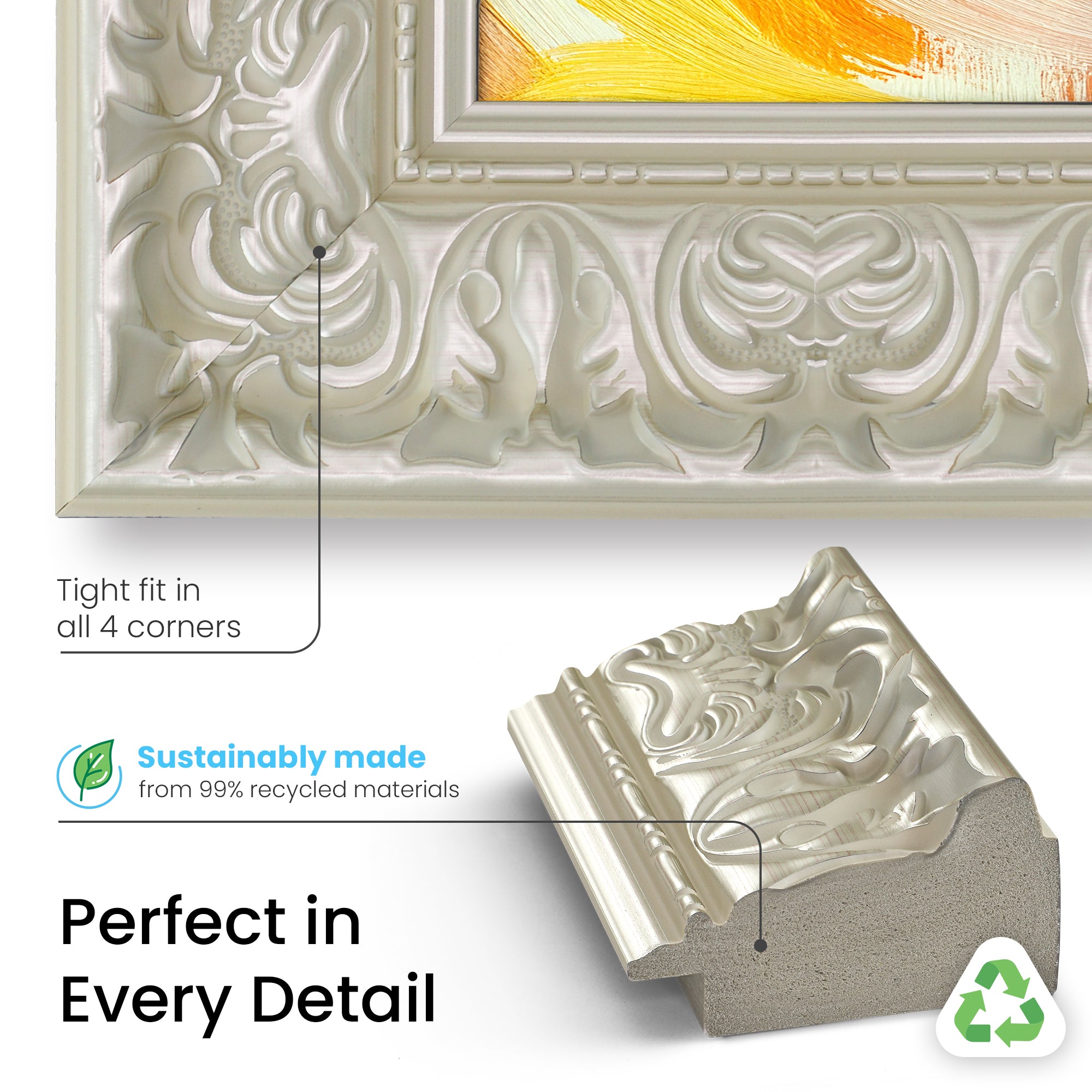 Tuscan Pearl Deco Frame | Frame My TV