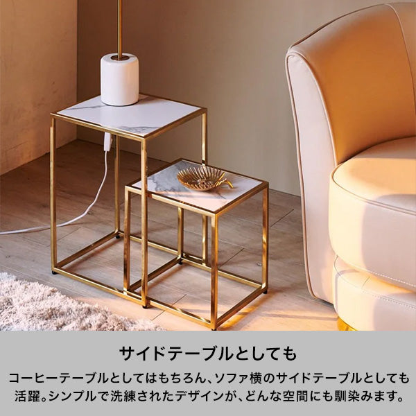Francfranc レーヌ ネストテーブル S クリア×シルバー レーヌ ネスト