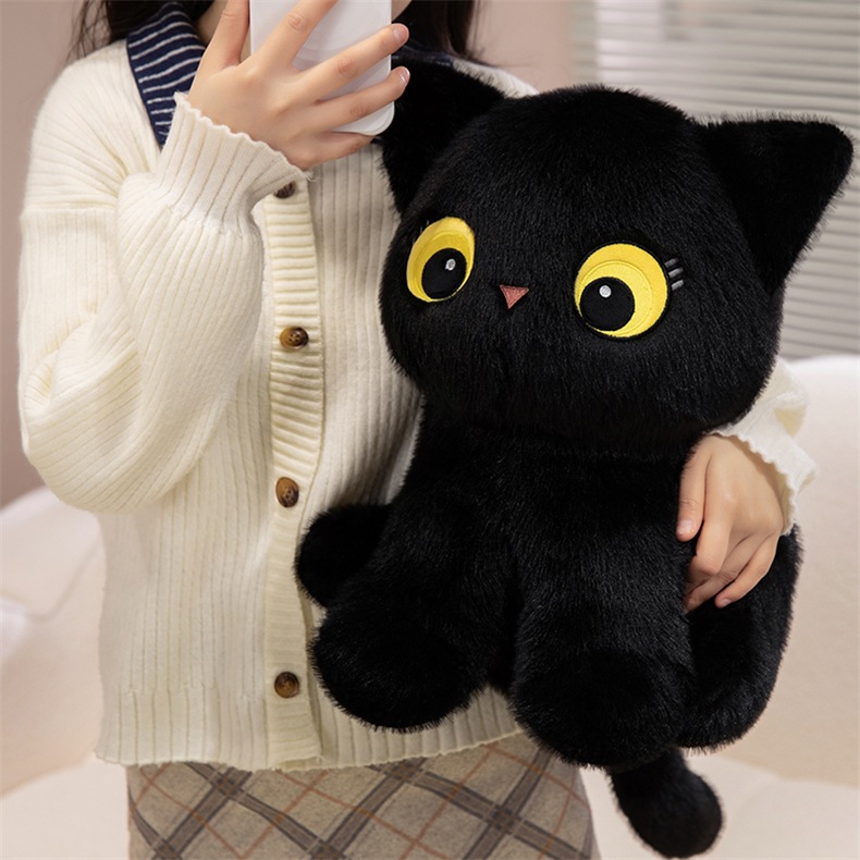 猫ぬいぐるみ 黒猫 まんまる目の黒猫ぬいぐるみ 黒|猫ぬいぐるみ専門
