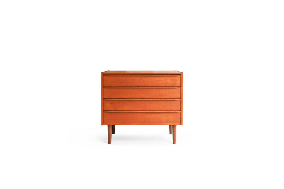 デンマークヴィンテージ 4段チェスト チーク材 収納 北欧家具/Teak