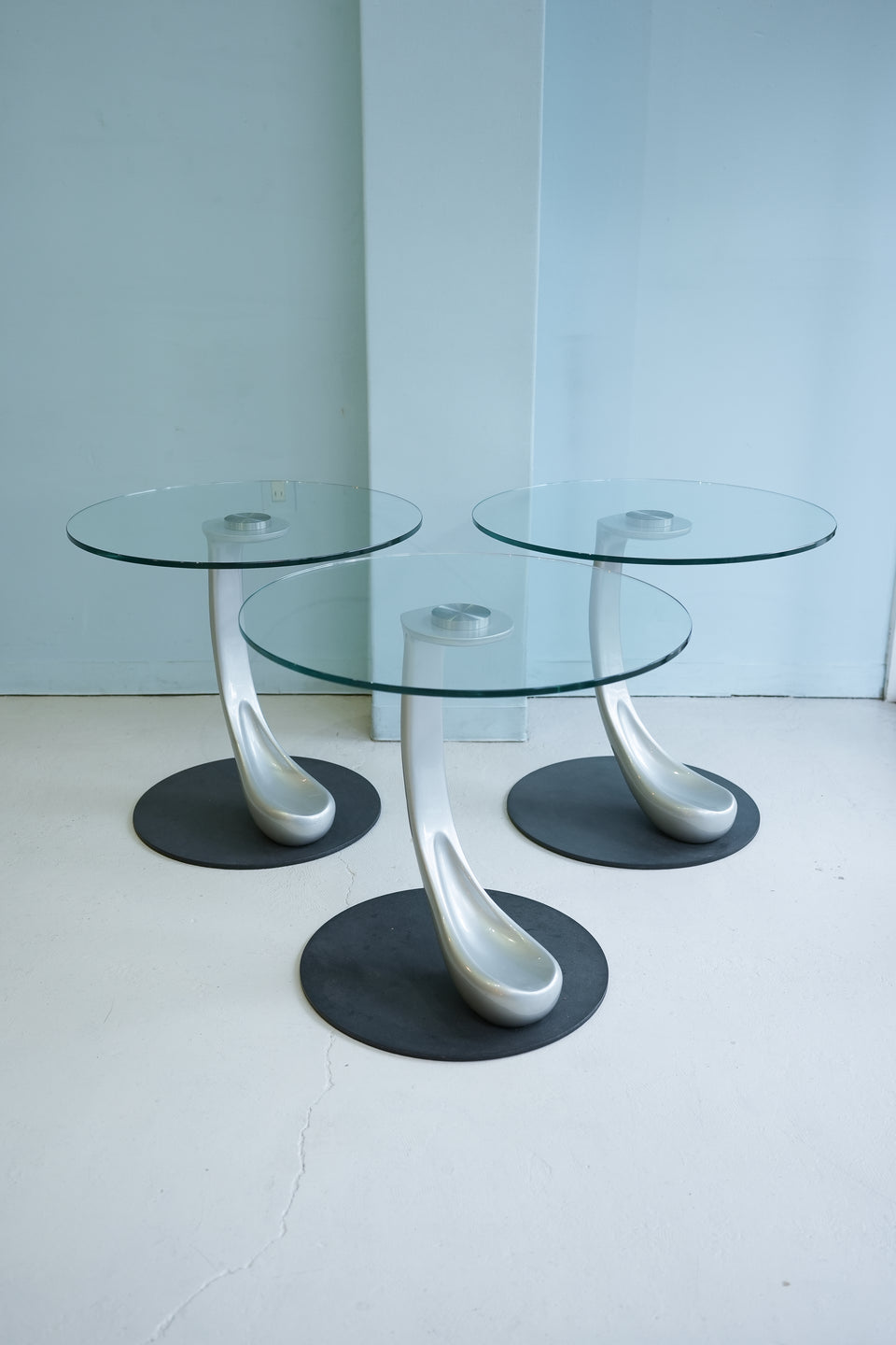 ナオス ガラステーブル イタリアンモダン/Naos Papillon Glass Table