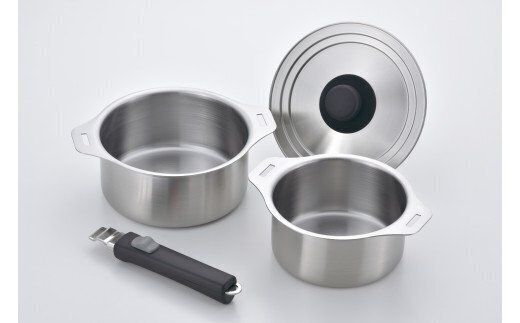 EM-028 燕三 ハンドル着脱式鍋2点セット14cm・16cm FCCS020027 TF