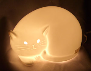 猫 陶磁器のインテリアライト 通信販売【ジークスドットコム】