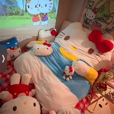 Qoo10] キャラクターマットレスハローキティ怠け者 : 寝具・ベッド