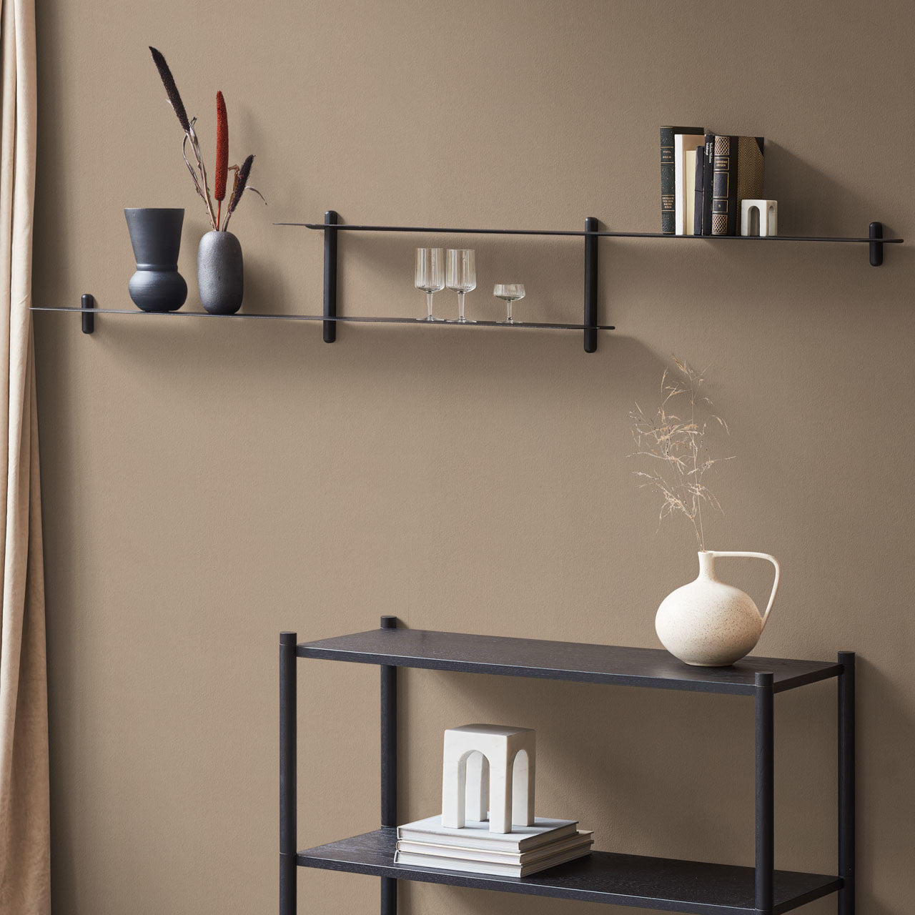 Nivo shelf H black ash/ black – Gejst Design