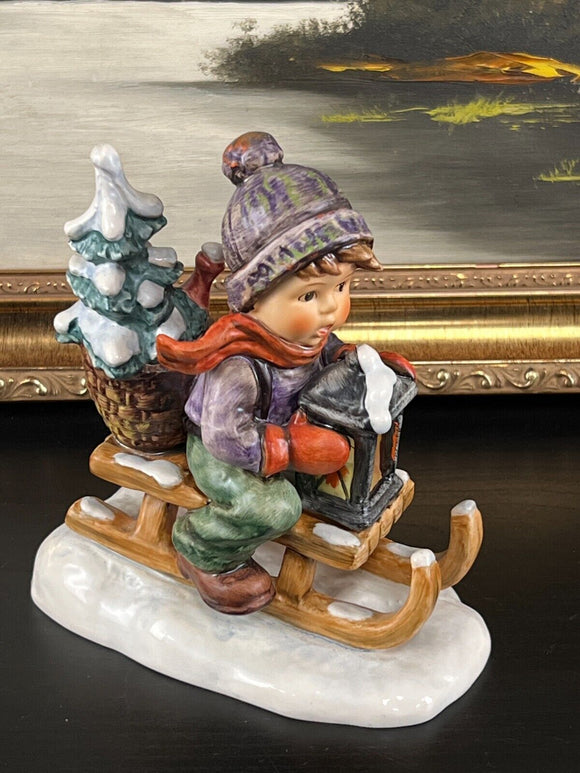 Hummel Goebel Ride into Christmas Boy on sled # 396 – German