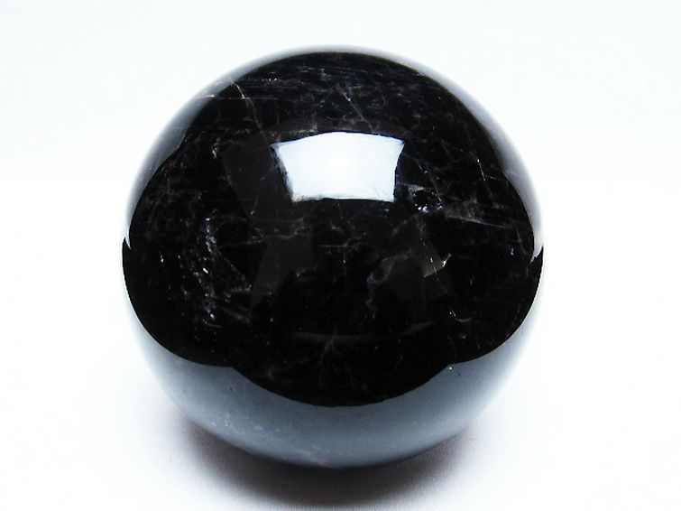 2.1Kgモリオン 純天然 黒水晶 丸玉 118mm [T572-9473]