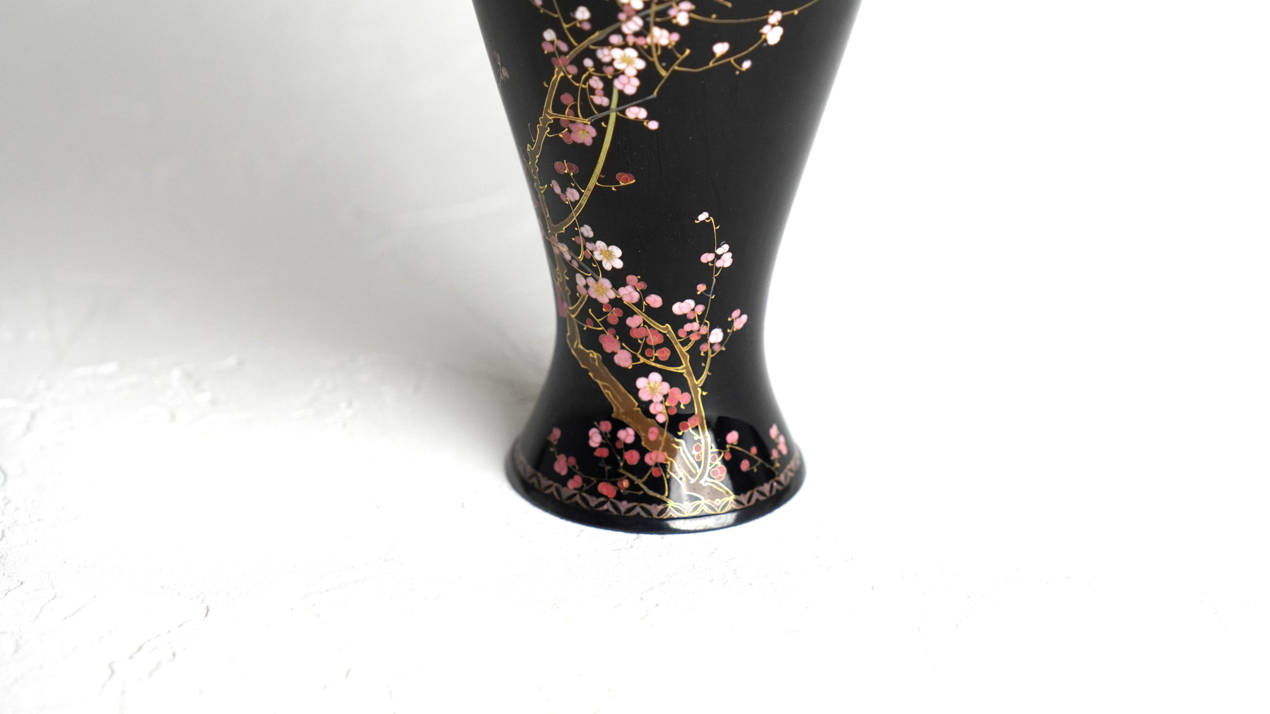 銀座 真生堂 | 並河靖之 / 明治 七宝 / 総金線 花鳥図 花瓶 /※SOLD