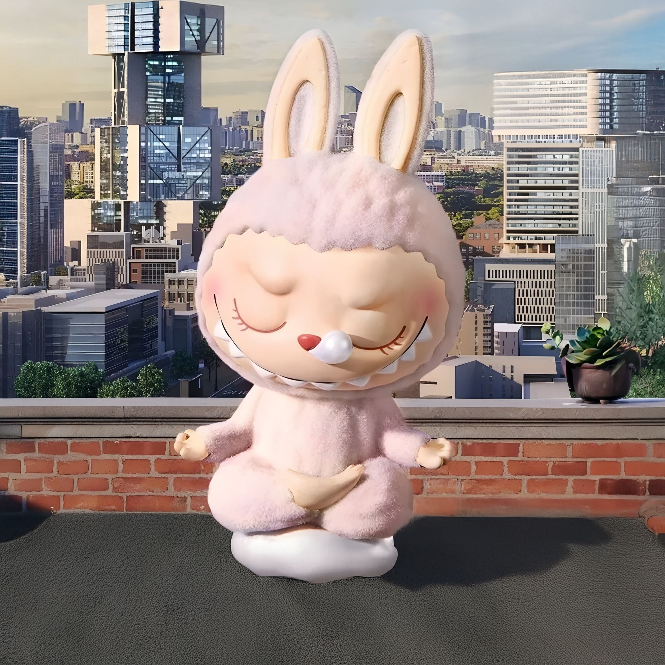 Lazy Yoga Sleeping Labubu Sculpture | 160cm Giant Collectible Art