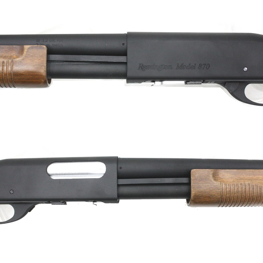 S&T M870 ロング リアルウッド エアーショットガン（レミントン刻印