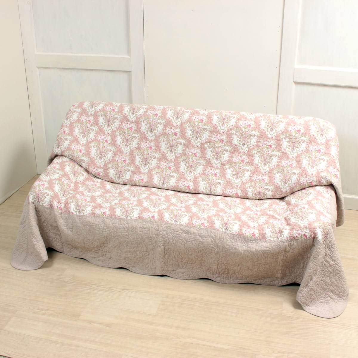 rose tint コットンキルト マルチカバー 約200×250cm｜インテリア
